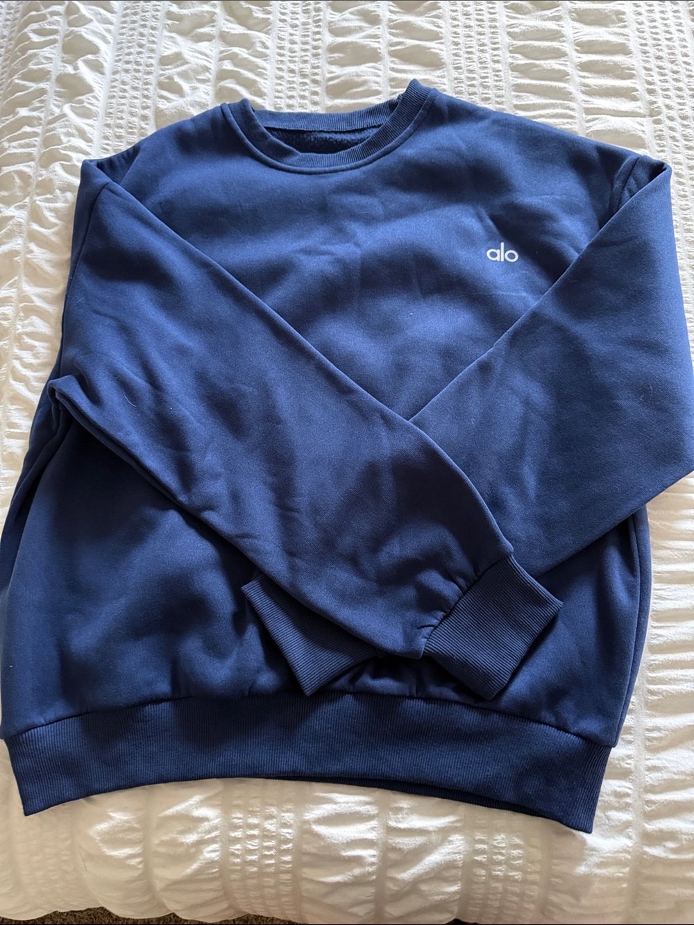 ALO Yoga Navy Blue Crewneck Sweatshirt